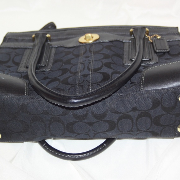 Coach Hampton Signature Purse Tote Handbag 11062 - Picture 3 of 4